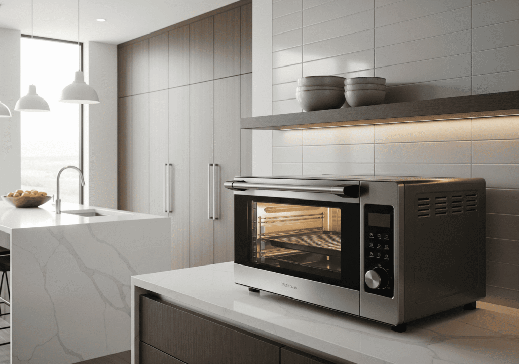 Space-saving countertop oven for modern kitchens