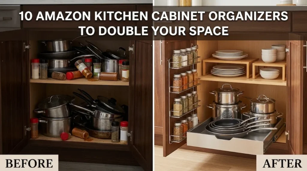 10 Amazon Kitchen Cabinet Organizers and Storage Ideas to Double Your Space
